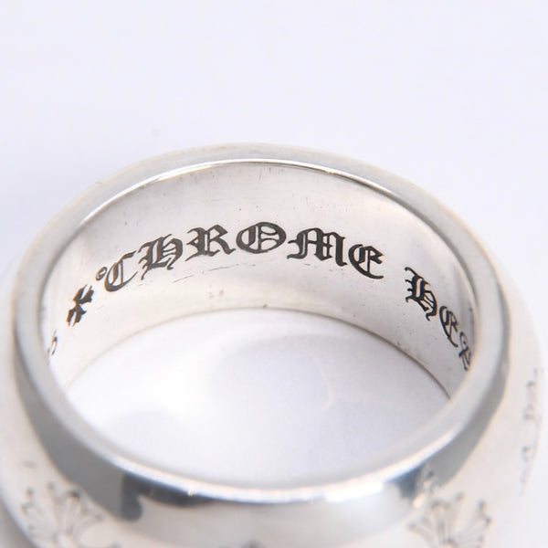 極美品 CHROME HEARTS クロムハーツ RND 10mm CH PLS 10mm ラウンド CHプラス リング 重量約15.57g サイズ17号 シルバー925 中古 4a008204