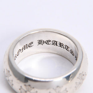 極美品 CHROME HEARTS クロムハーツ RND 10mm CH PLS 10mm ラウンド CHプラス リング 重量約15.57g サイズ17号 シルバー925 中古 4a008204