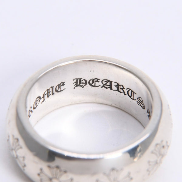 極美品 CHROME HEARTS クロムハーツ RND 10mm CH PLS 10mm ラウンド CHプラス リング 重量約15.57g サイズ17号 シルバー925 中古 4a008204