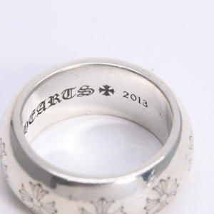 極美品 CHROME HEARTS クロムハーツ RND 10mm CH PLS 10mm ラウンド CHプラス リング 重量約15.57g サイズ17号 シルバー925 中古 4a008204