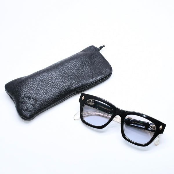 CHROME HEARTS クロムハーツ DICK FITZENER 伊達メガネ アイウェア サイズ51□20-147 CHプラス ブラック 美品 中古 4a007934