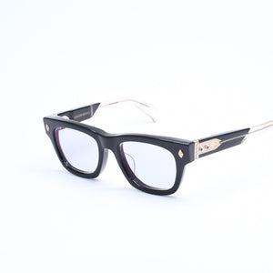 CHROME HEARTS クロムハーツ DICK FITZENER 伊達メガネ アイウェア サイズ51□20-147 CHプラス ブラック 美品 中古 4a007934