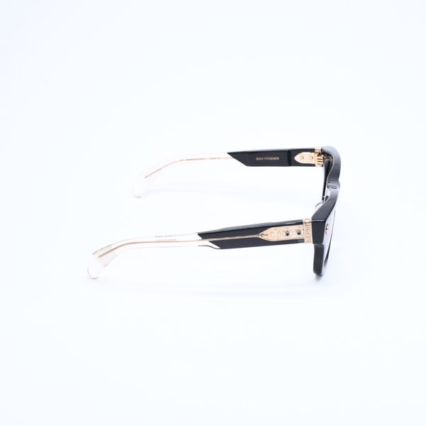 CHROME HEARTS クロムハーツ DICK FITZENER 伊達メガネ アイウェア サイズ51□20-147 CHプラス ブラック 美品 中古 4a007934