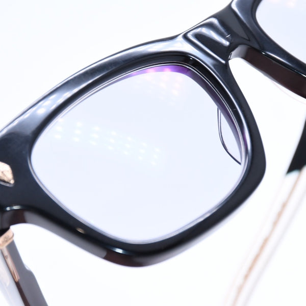 CHROME HEARTS クロムハーツ DICK FITZENER 伊達メガネ アイウェア サイズ51□20-147 CHプラス ブラック 美品 中古 4a007934