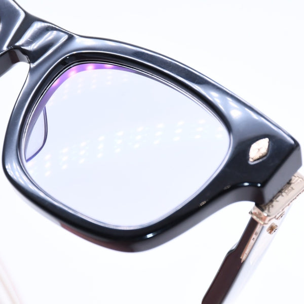 CHROME HEARTS クロムハーツ DICK FITZENER 伊達メガネ アイウェア サイズ51□20-147 CHプラス ブラック 美品 中古 4a007934