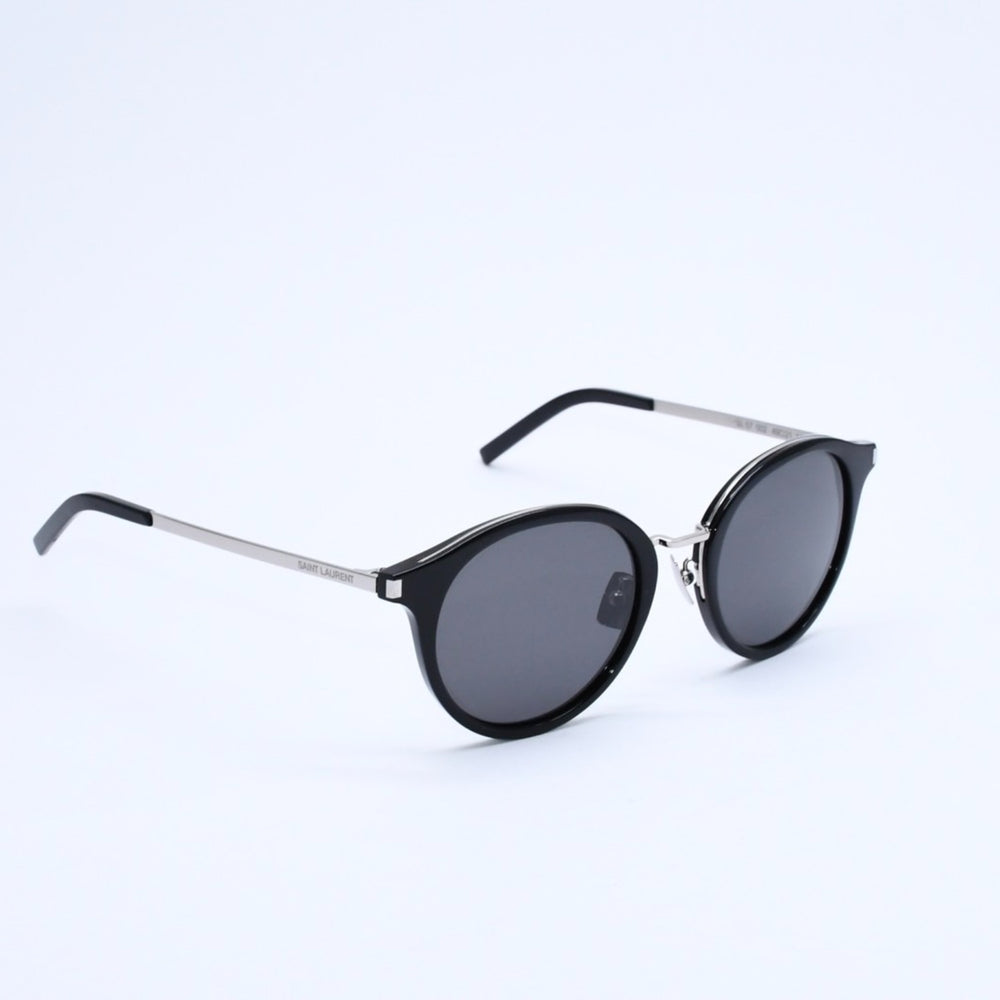 Very good condition SAINT LAURENT Boston type sunglasses SL 57 Size 49□21 140 Black Eyewear Silver hardware Used 4a007960