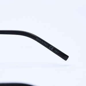 極美品 SAINT LAURENT サンローラン ボストン型サングラス SL 57 サイズ49□21 140 ブラック アイウェア シルバー金具 中古 4a007960