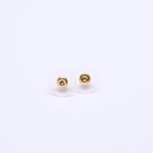 極美品 CHANEL シャネル ココマーク サークル ピアス 両耳用 22A刻印 重量5.47g GP ラインストーン ゴールド金具 中古 4a007938