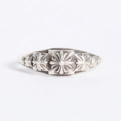 極美品 CHROME HEARTS クロムハーツ TINY PYRAMID RING タイニーピラミッド リング CHプラス 重量約2.13g サイズ8.5号 中古 4a008206