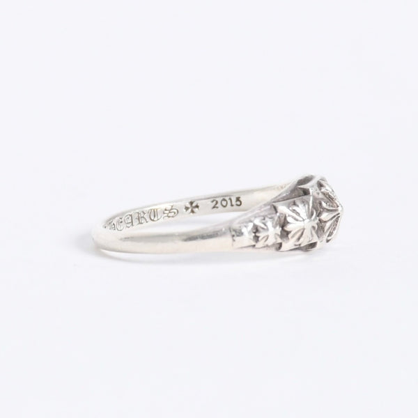 極美品 CHROME HEARTS クロムハーツ TINY PYRAMID RING タイニーピラミッド リング CHプラス 重量約2.13g サイズ8.5号 中古 4a008206