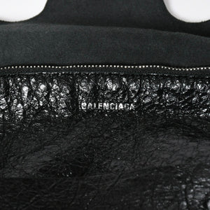 新品同様品 BALENCIGA バレンシアガ ル カゴール アリーナラムスキン トートバッグ ハンドバッグ 780976 ブラック シルバー金具 中古 4a008219