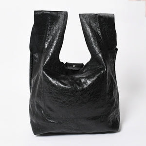 新品同様品 BALENCIGA バレンシアガ ル カゴール アリーナラムスキン トートバッグ ハンドバッグ 780976 ブラック シルバー金具 中古 4a008219