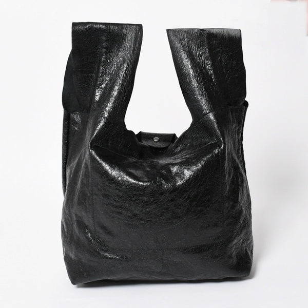 新品同様品 BALENCIGA バレンシアガ ル カゴール アリーナラムスキン トートバッグ ハンドバッグ 780976 ブラック シルバー金具 中古 4a008219