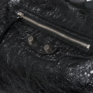 新品同様品 BALENCIGA バレンシアガ ル カゴール アリーナラムスキン トートバッグ ハンドバッグ 780976 ブラック シルバー金具 中古 4a008219