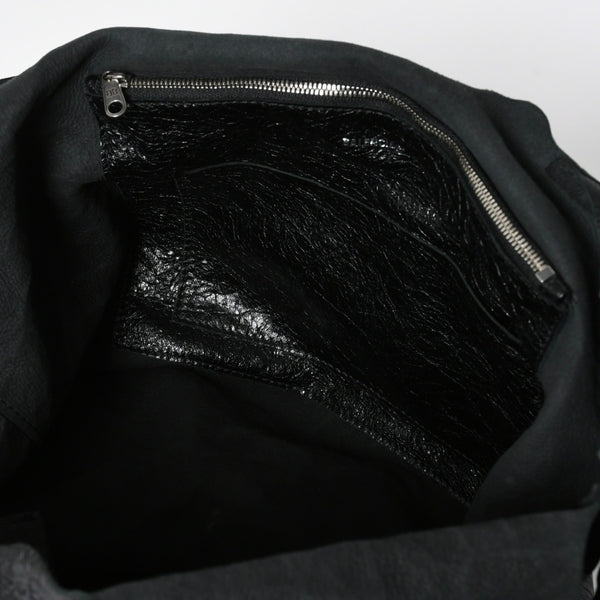 新品同様品 BALENCIGA バレンシアガ ル カゴール アリーナラムスキン トートバッグ ハンドバッグ 780976 ブラック シルバー金具 中古 4a008219