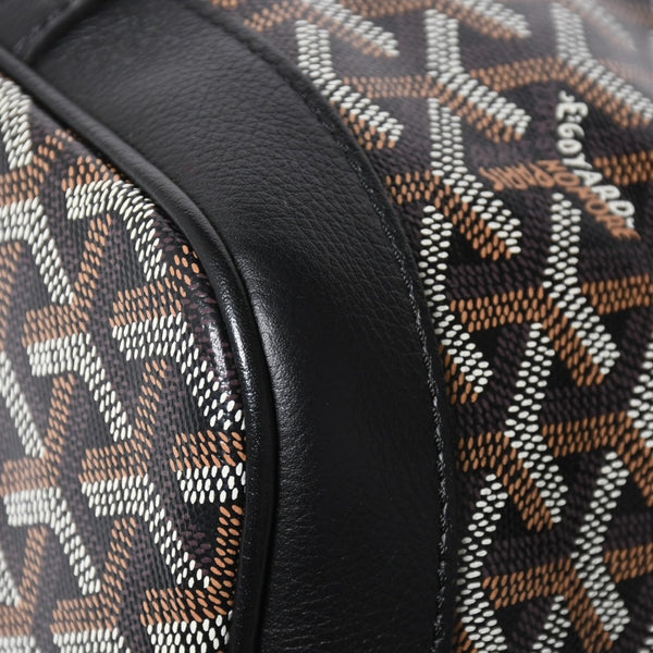 新品同様 GOYARD ゴヤール プティフロ バケットバッグ ショルダーバッグ PVC レザー ブラック 中古 4a007967