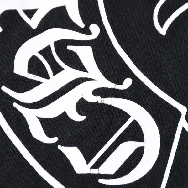 極美品 CHROME HEARTS クロムハーツ 半袖Tシャツ サイズS CHプラス ホースシュー ブラック ホワイト 香港限定 中古 4a007761