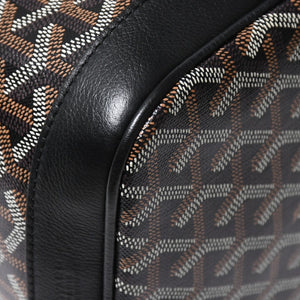 新品同様 GOYARD ゴヤール プティフロ バケットバッグ ショルダーバッグ PVC レザー ブラック 中古 4a007967