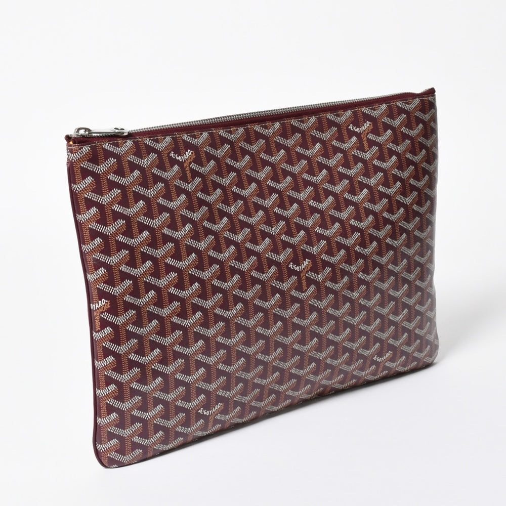 Like new GOYARD Senna GM clutch bag Bordeaux Goyardin canvas silver hardware SENAT2GMLTY07CL07P Used 4a007937