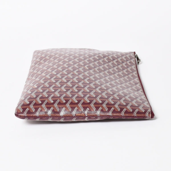 新品同様 GOYARD ゴヤール セナGM クラッチバッグ ボルドー ゴヤールディンキャンバス シルバー金具 SENAT2GMLTY07CL07P 中古 4a007937