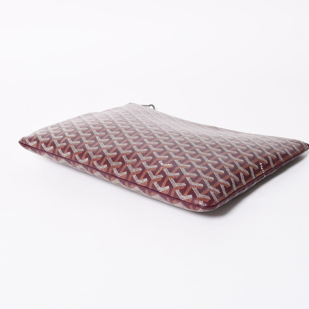 Like new GOYARD Senna GM clutch bag Bordeaux Goyardin canvas silver hardware SENAT2GMLTY07CL07P Used 4a007937