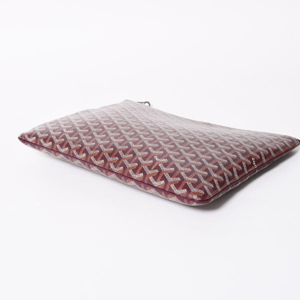 新品同様 GOYARD ゴヤール セナGM クラッチバッグ ボルドー ゴヤールディンキャンバス シルバー金具 SENAT2GMLTY07CL07P 中古 4a007937