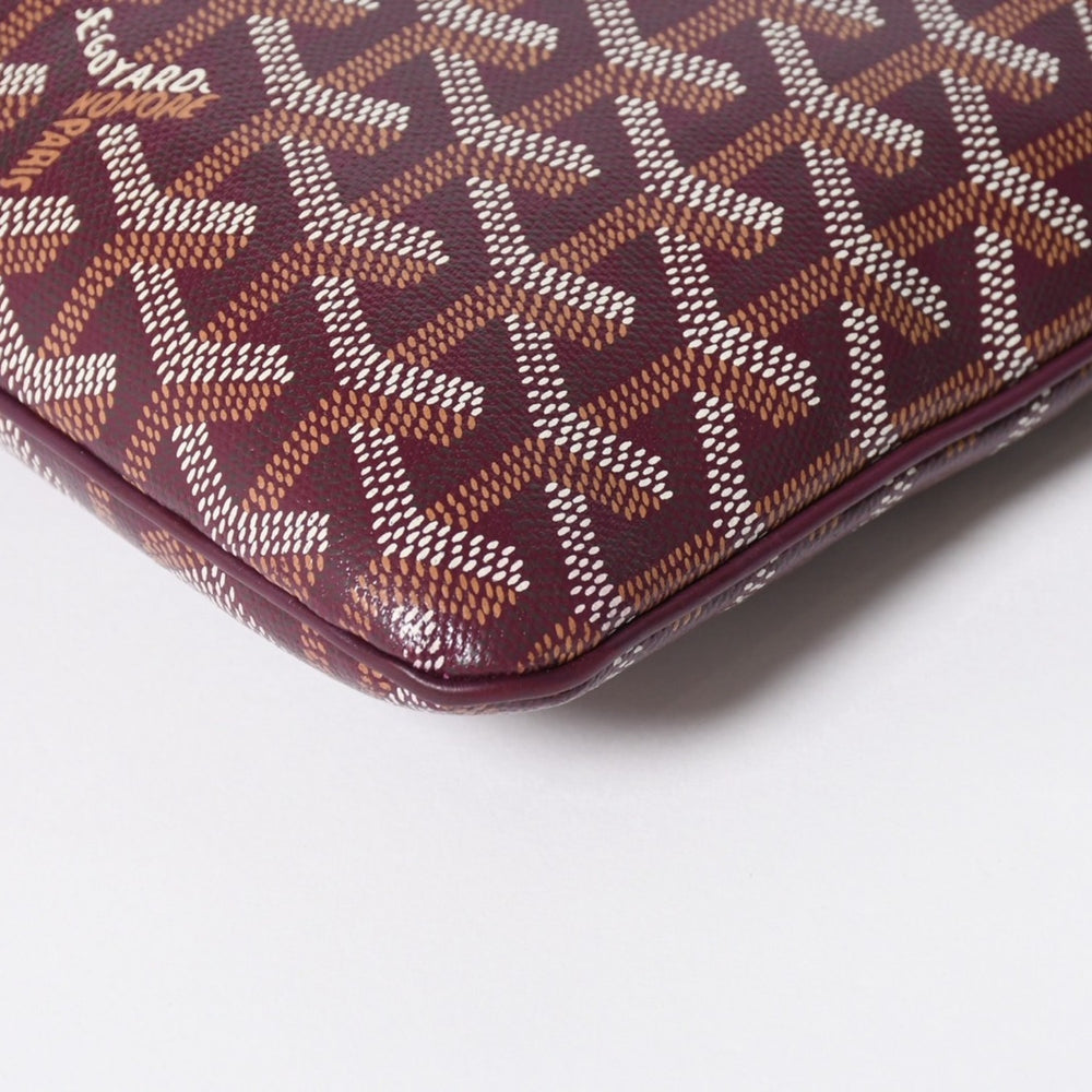 Like new GOYARD Senna GM clutch bag Bordeaux Goyardin canvas silver hardware SENAT2GMLTY07CL07P Used 4a007937