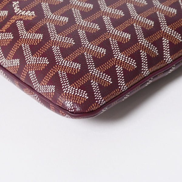 新品同様 GOYARD ゴヤール セナGM クラッチバッグ ボルドー ゴヤールディンキャンバス シルバー金具 SENAT2GMLTY07CL07P 中古 4a007937