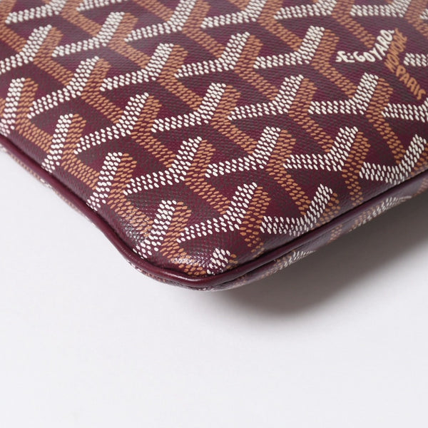 新品同様 GOYARD ゴヤール セナGM クラッチバッグ ボルドー ゴヤールディンキャンバス シルバー金具 SENAT2GMLTY07CL07P 中古 4a007937