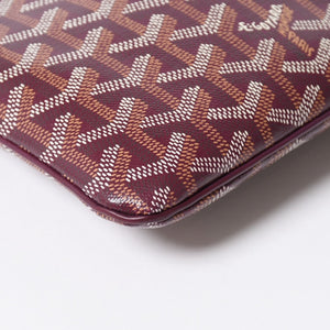 新品同様 GOYARD ゴヤール セナGM クラッチバッグ ボルドー ゴヤールディンキャンバス シルバー金具 SENAT2GMLTY07CL07P 中古 4a007937