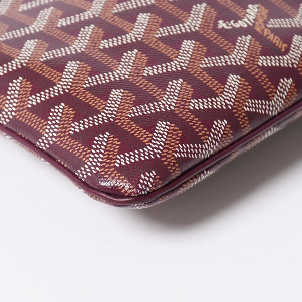 新品同様 GOYARD ゴヤール セナGM クラッチバッグ ボルドー ゴヤールディンキャンバス シルバー金具 SENAT2GMLTY07CL07P 中古 4a007937