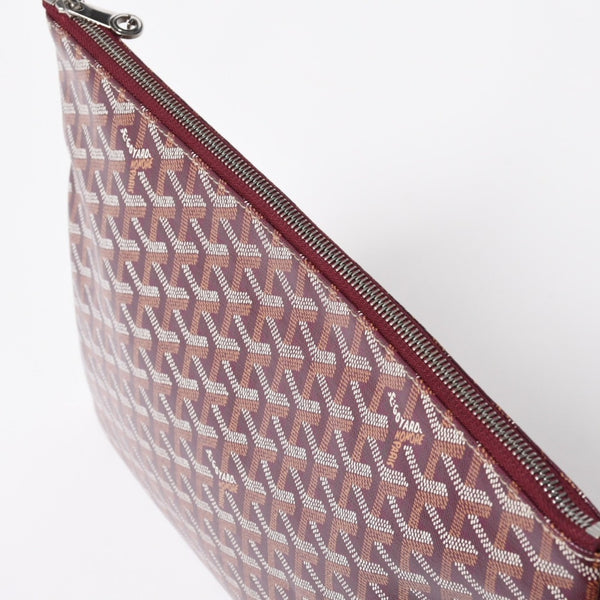 新品同様 GOYARD ゴヤール セナGM クラッチバッグ ボルドー ゴヤールディンキャンバス シルバー金具 SENAT2GMLTY07CL07P 中古 4a007937