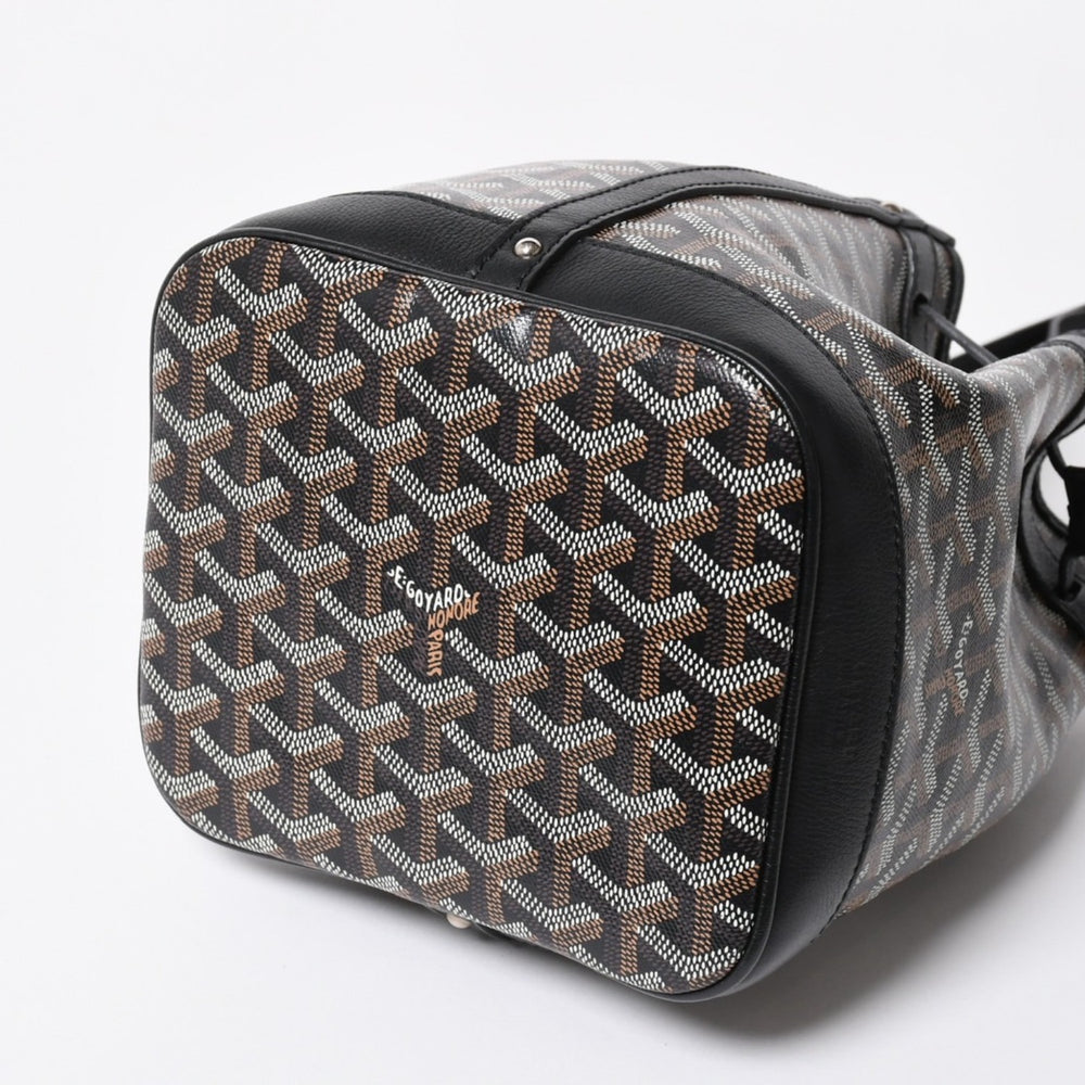 Like new GOYARD Petit Fro bucket bag shoulder bag PVC leather black used 4a007967