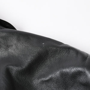 極美品 Brioni ブリオーニ ローマ ジャケット レザージャケット ブラック テーラード イタリア製 中古 4a007451