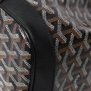 新品同様 GOYARD ゴヤール プティフロ バケットバッグ ショルダーバッグ PVC レザー ブラック 中古 4a007967