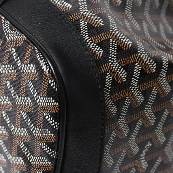 新品同様 GOYARD ゴヤール プティフロ バケットバッグ ショルダーバッグ PVC レザー ブラック 中古 4a007967