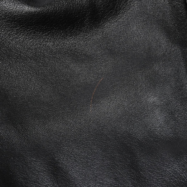 極美品 Brioni ブリオーニ ローマ ジャケット レザージャケット ブラック テーラード イタリア製 中古 4a007451