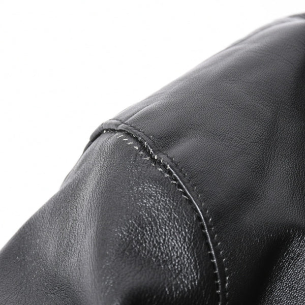 極美品 Brioni ブリオーニ ローマ ジャケット レザージャケット ブラック テーラード イタリア製 中古 4a007451