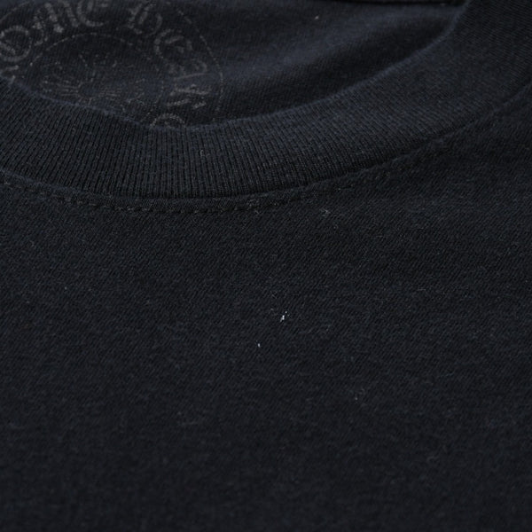 極美品 CHROME HEARTS クロムハーツ 半袖Tシャツ サイズS CHプラス ホースシュー ブラック ホワイト 香港限定 中古 4a007761