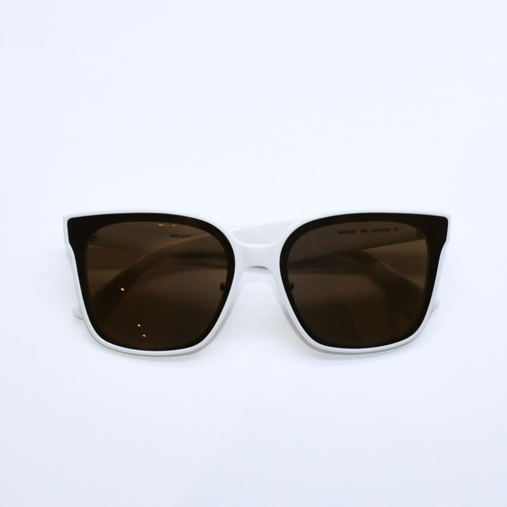 極美品 BOTTEGA VENETA ボッテガヴェネタ バタフライ型スクエアサングラス BV0303SK サイズ64◻︎15 145 ホワイト ブラウン 中古 4a007961