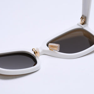極美品 BOTTEGA VENETA ボッテガヴェネタ バタフライ型スクエアサングラス BV0303SK サイズ64◻︎15 145 ホワイト ブラウン 中古 4a007961