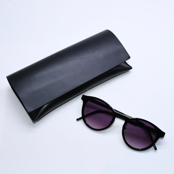 SAINT LAURENT PARIS サンローラン パリ ボストン型サングラス SL M73/J サイズ48◻︎20-140 ブラック パープル ゴールド金具 美品 中古 4a007942