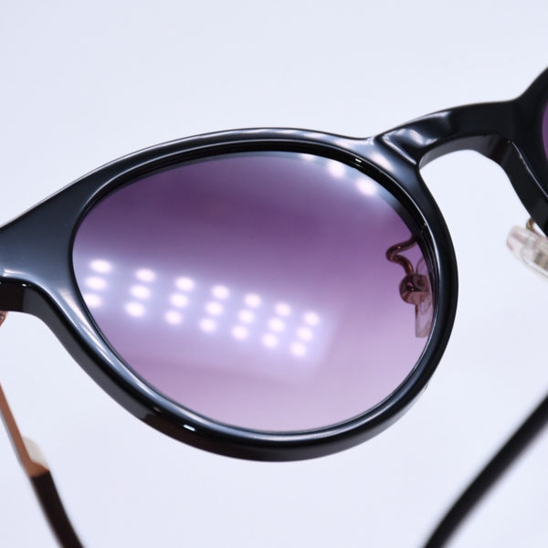SAINT LAURENT PARIS サンローラン パリ ボストン型サングラス SL M73/J サイズ48◻︎20-140 ブラック パープル ゴールド金具 美品 中古 4a007942