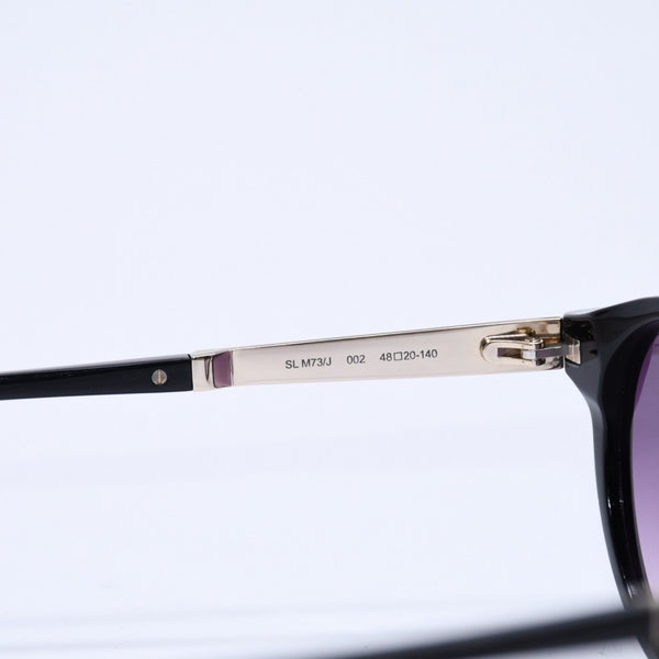 SAINT LAURENT PARIS サンローラン パリ ボストン型サングラス SL M73/J サイズ48◻︎20-140 ブラック パープル ゴールド金具 美品 中古 4a007942
