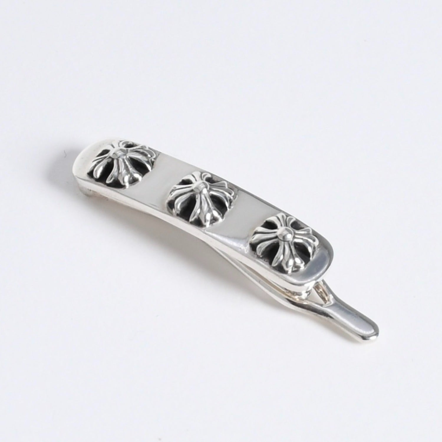 極美品 CHROME HEARTS クロムハーツ HAIR BARRETTE 3 CROSS ヘア