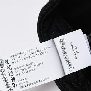新品未使用品 CHROME HEARTS クロムハーツ キャップ 帽子 Vertical Logo Hat バーティカルロゴハット ブラック ホワイト シルバー金具 中古 4a008129