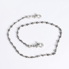 極美品 CHROME HEARTS クロムハーツ #1 エクストラロング 2クリップ クロスボール ウォレットチェーン 重量220.5g 36リンク 中古 4a008235