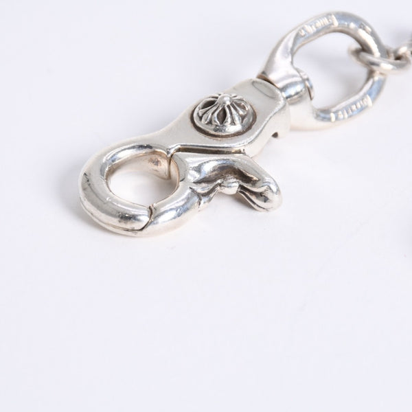 極美品 CHROME HEARTS クロムハーツ #1 エクストラロング 2クリップ クロスボール ウォレットチェーン 重量220.5g 36リンク 中古 4a008235