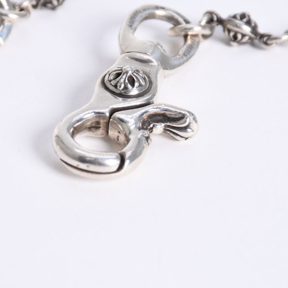 極美品 CHROME HEARTS クロムハーツ #1 エクストラロング 2クリップ クロスボール ウォレットチェーン 重量220.5g 36リンク 中古 4a008235