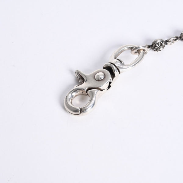 極美品 CHROME HEARTS クロムハーツ #1 エクストラロング 2クリップ クロスボール ウォレットチェーン 重量220.5g 36リンク 中古 4a008235